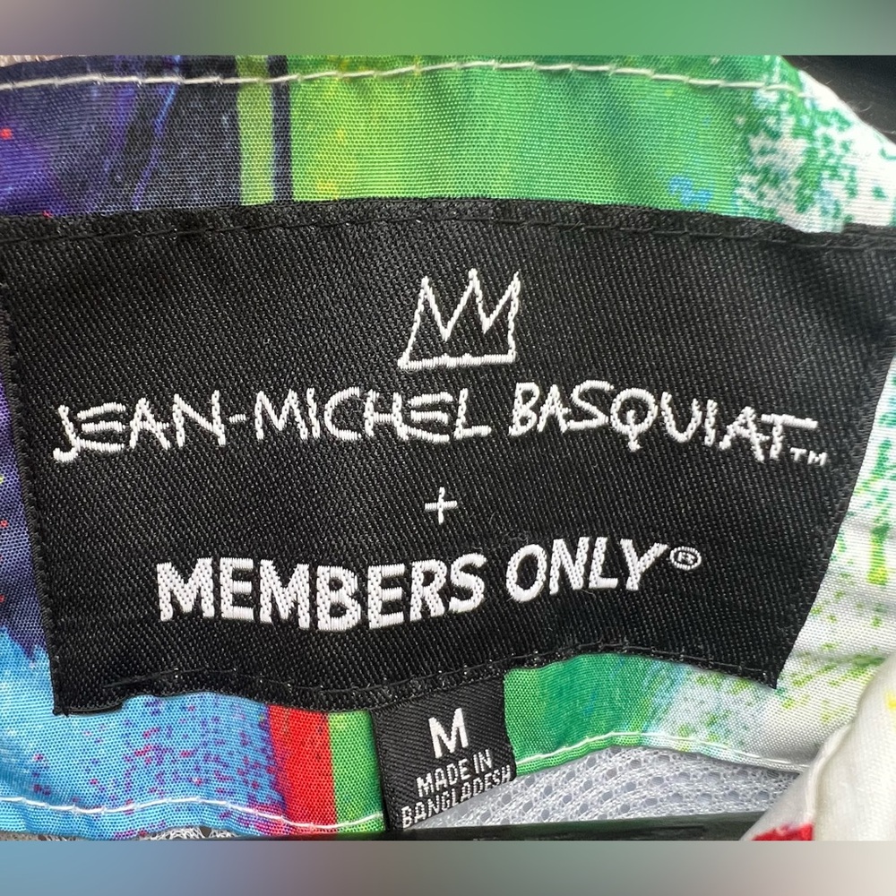 Members Only Jacket,Jean-Michel Basquiat, Medium, Full‎ Zip - Picture 7 of 8